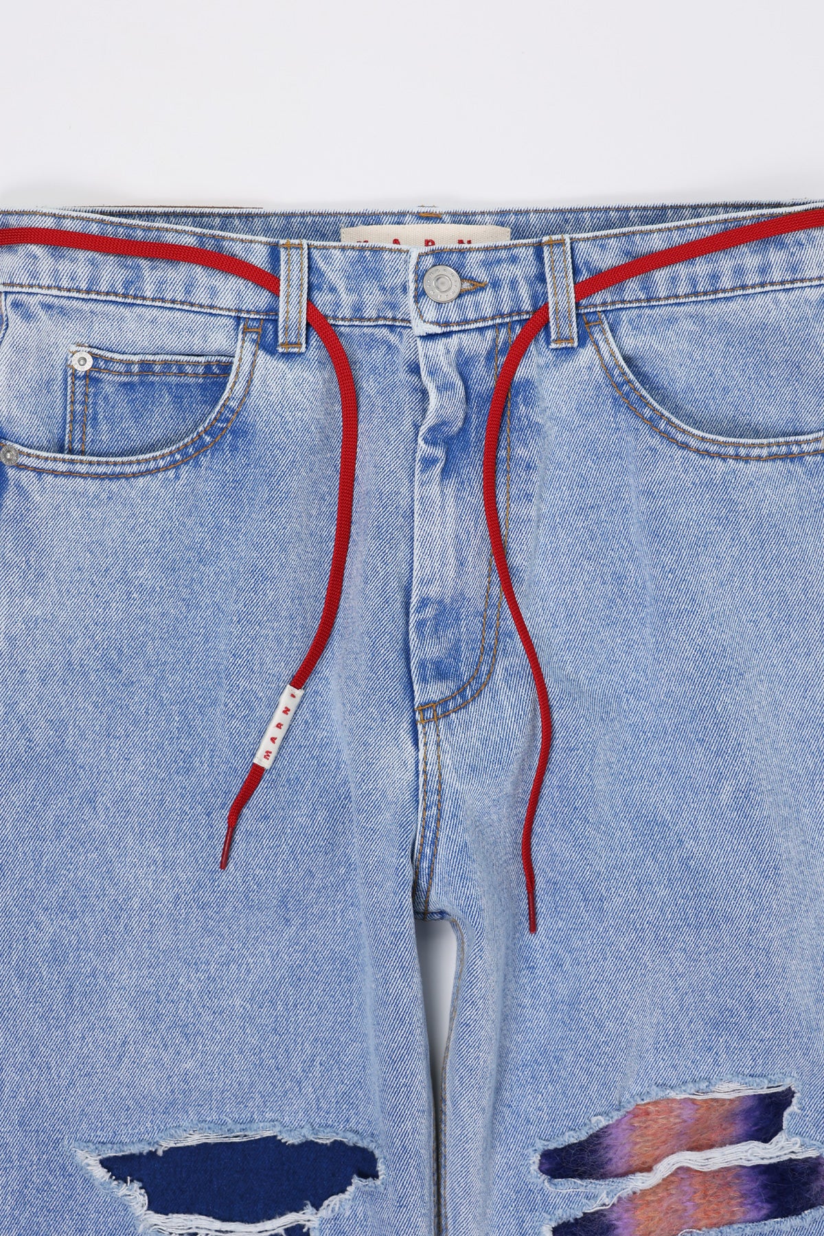 Marni Bleached Coated Denim Illusion Blue Canoe Club