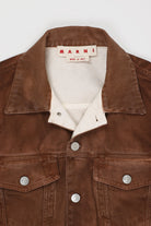 Marni - Distressed Denim Jacket - Brown Garment Dye - Canoe Club