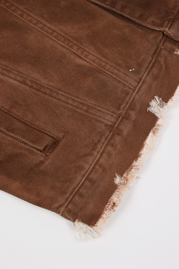 Marni - Distressed Denim Jacket - Brown Garment Dye - Canoe Club