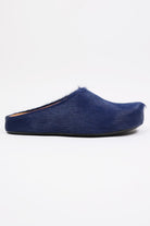 Marni - Fussbett Sabot - Navy Long Hair - Canoe Club
