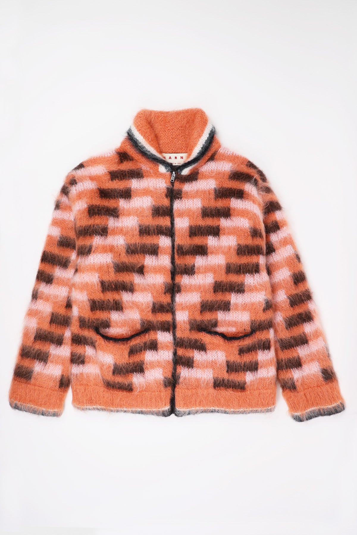 Marni - Mohair Zipped Jacket - Red - Canoe Club