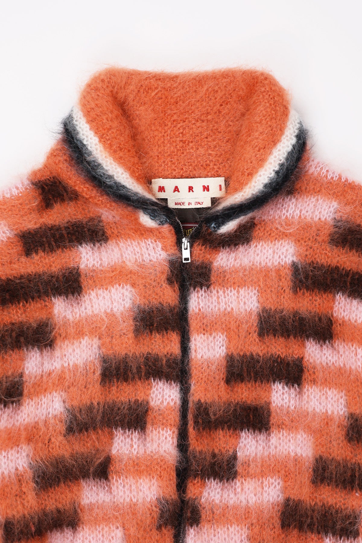 Marni - Mohair Zipped Jacket - Red - Canoe Club
