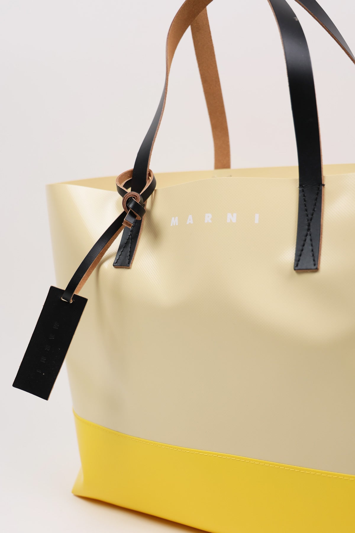 Marni Tribeca Shopping Bag | Yellow/White | Canoe Club