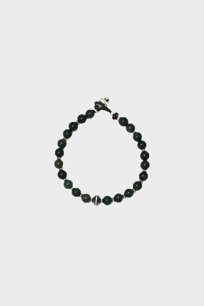 Mikia - Bloodstone and Sterling Silver Bracelet - 6mm Stones - Canoe Club