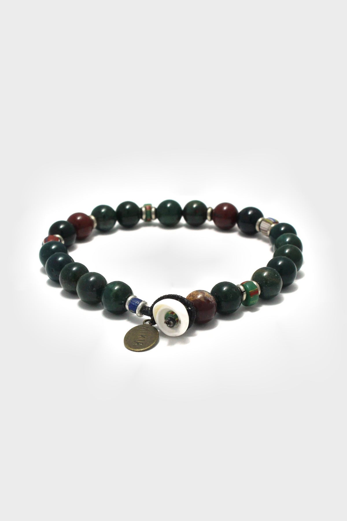Mikia - Large Blood Stone Bracelet - Canoe Club
