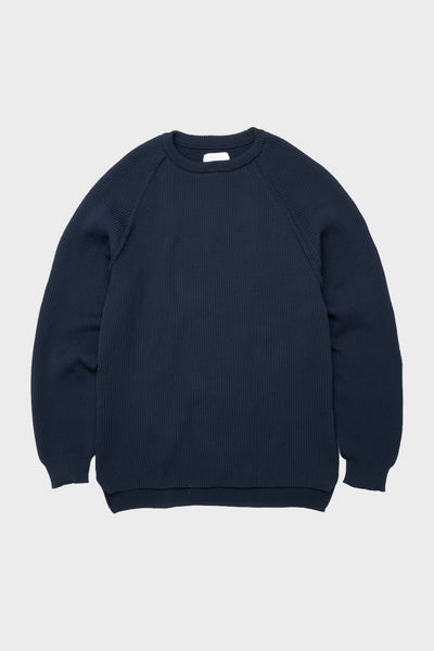 Nanamica 5G Crew Neck Sweater | Navy | Canoe Club