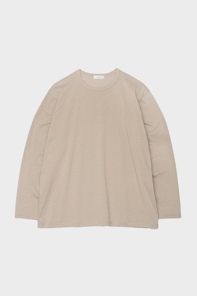 nanamica - COOLMAX Jersey L/S Tee - Light Taupe - Canoe Club