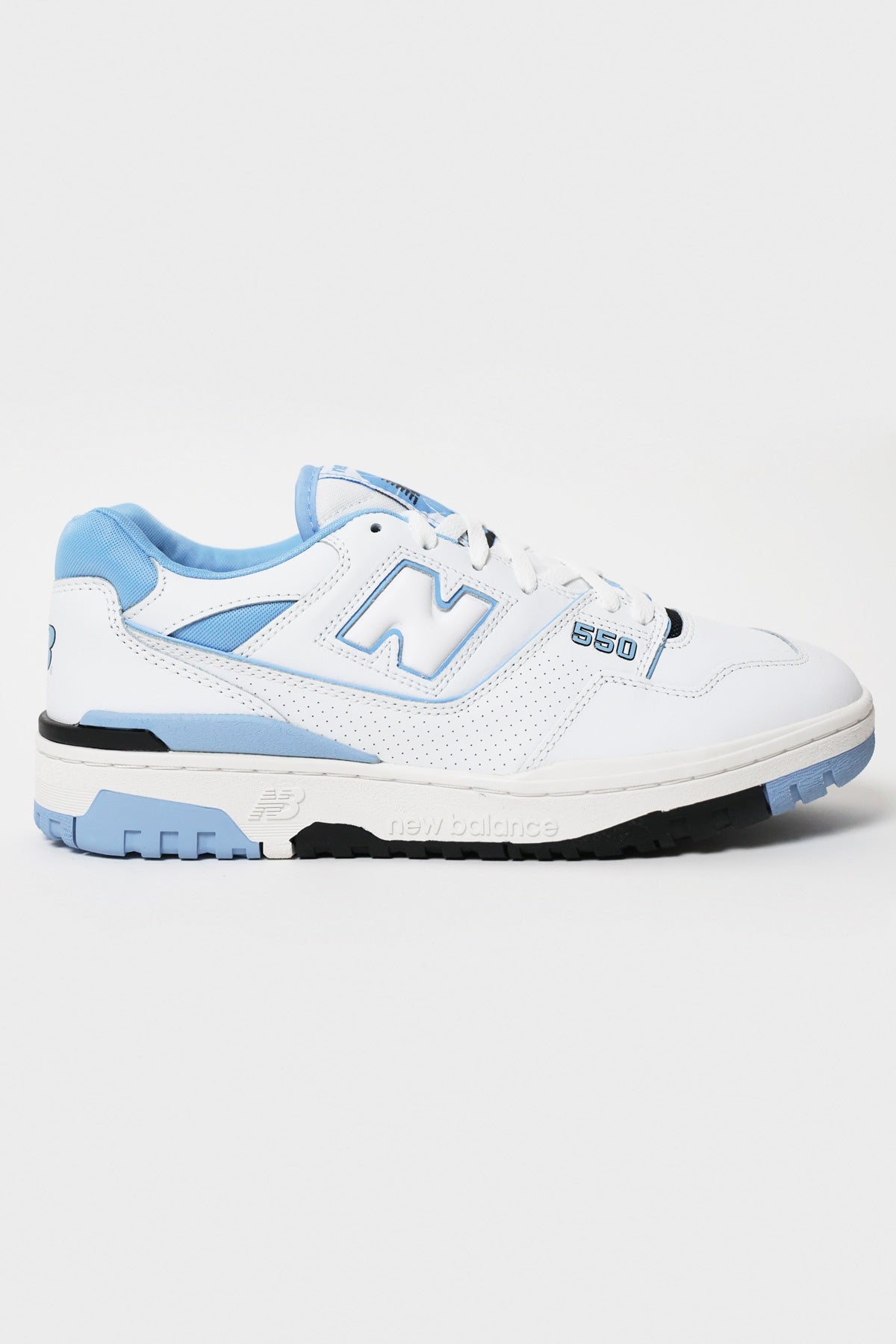 New Balance BB550 Shoes | White/Carolina Blue | Canoe Club