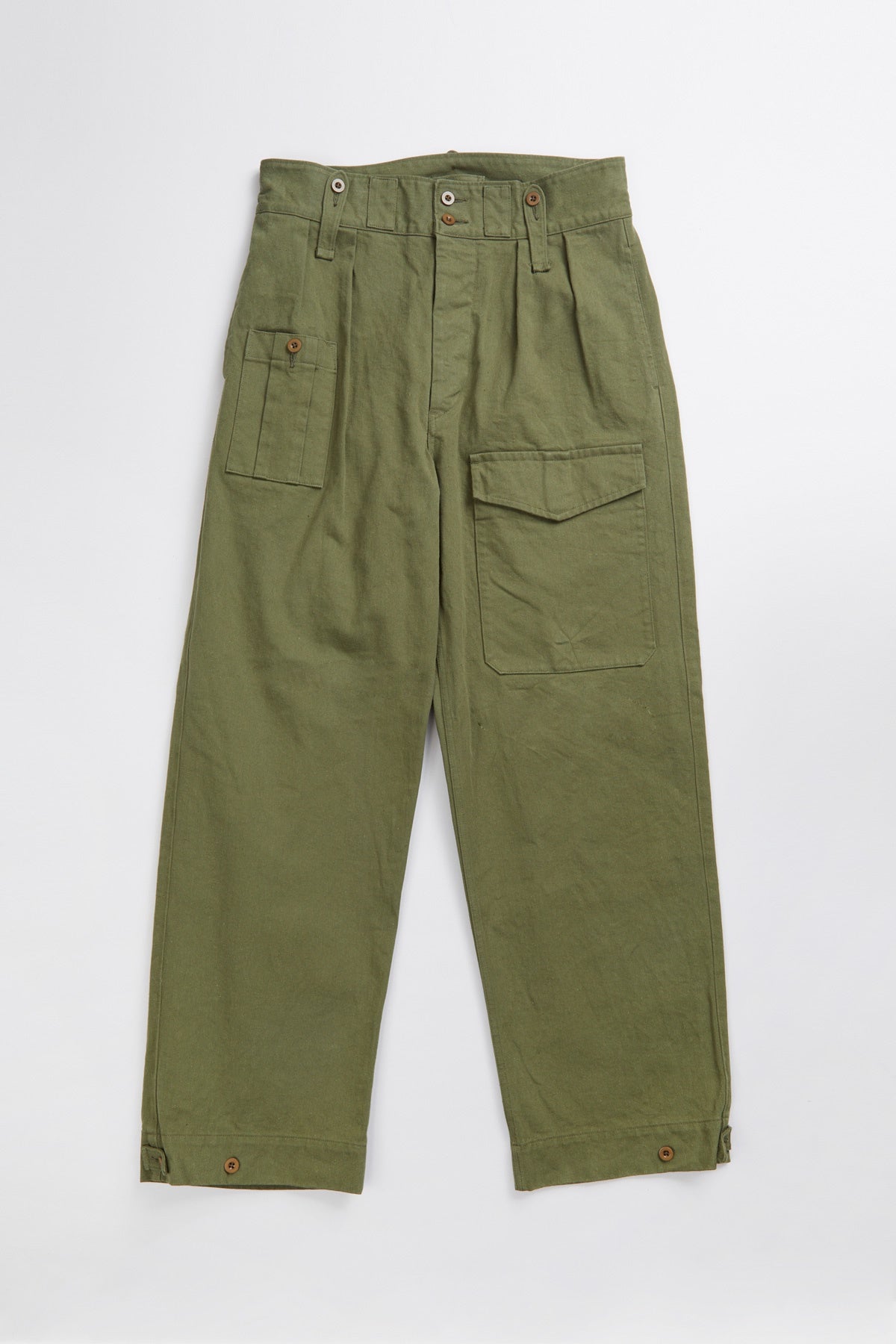 Nigel Cabourn British Army Pants | Vintage Twill | Green | Canoe Club