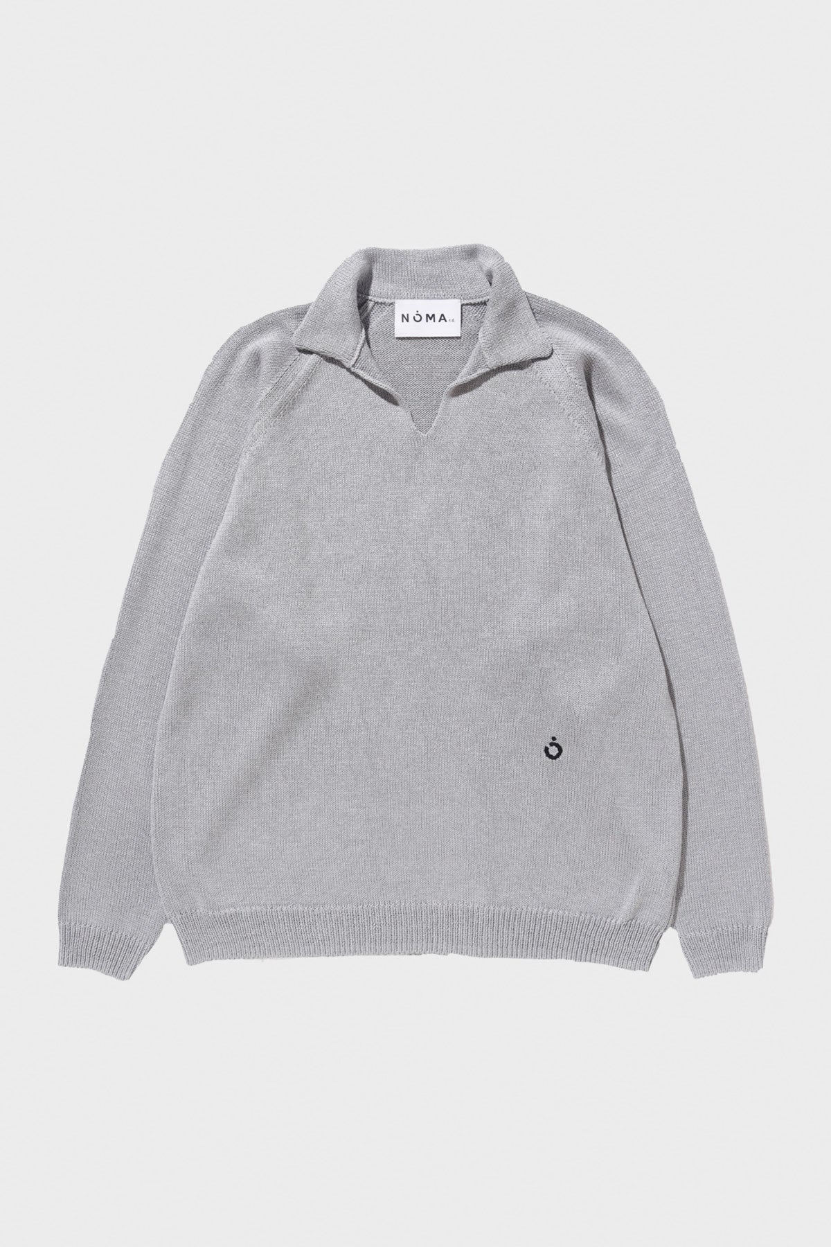 Noma t.d. - Skipper Neck Sweater - Grey - Canoe Club