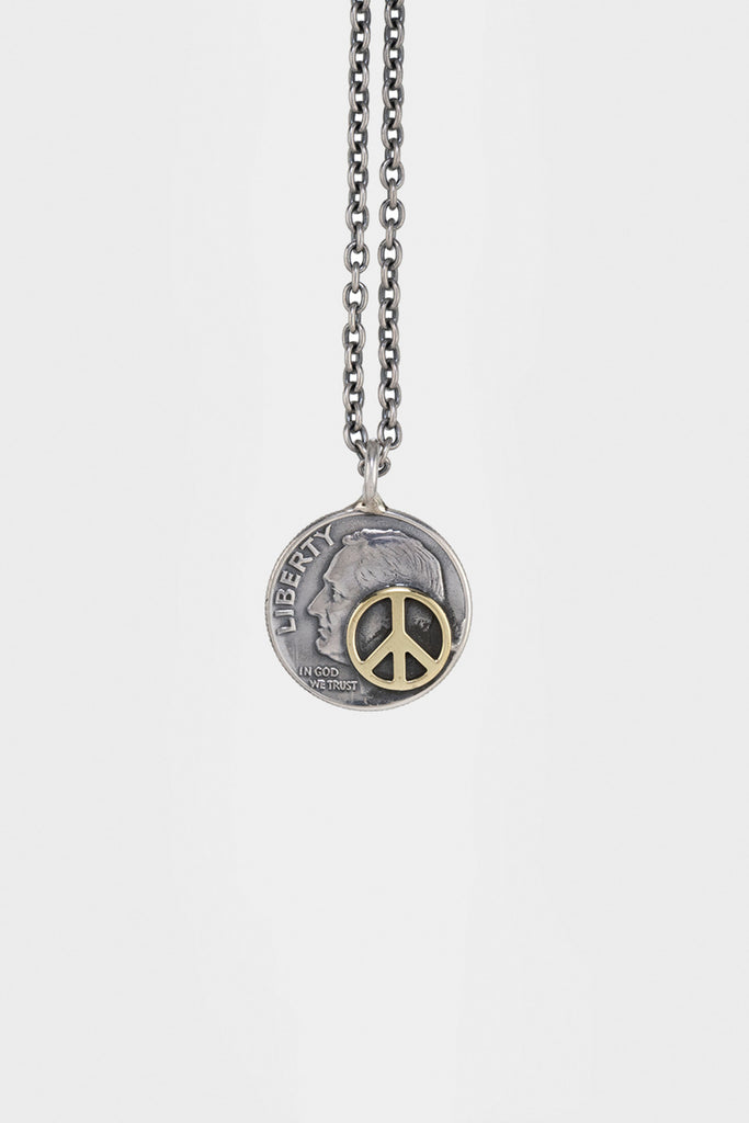 Northworks - 10 Cent Brass Peace Pendant with Chain - Canoe Club