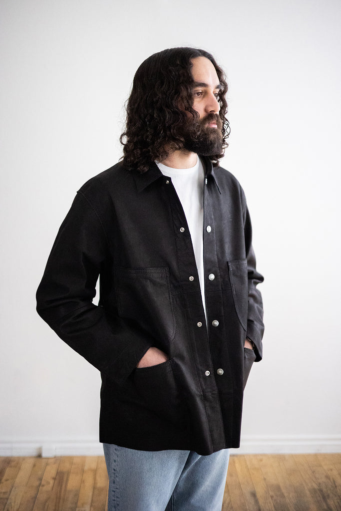 orSlow - Leather Utility Coverall - Black - Canoe Club