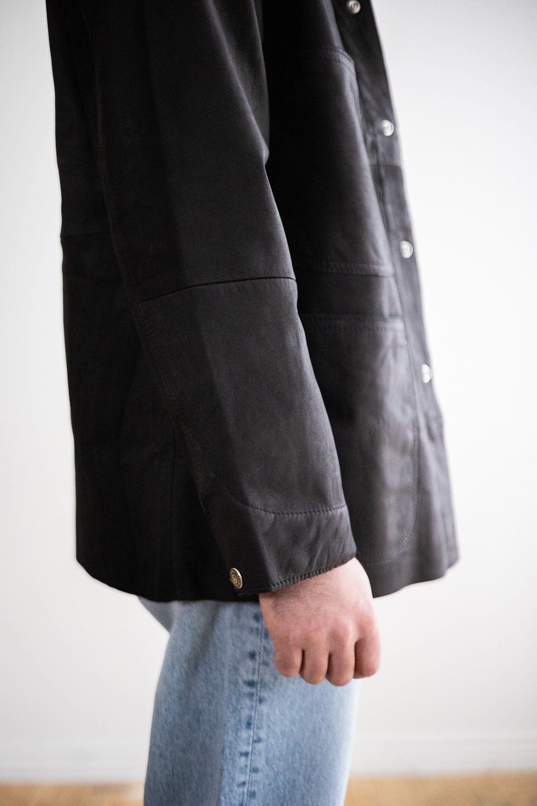 orSlow - Leather Utility Coverall - Black - Canoe Club