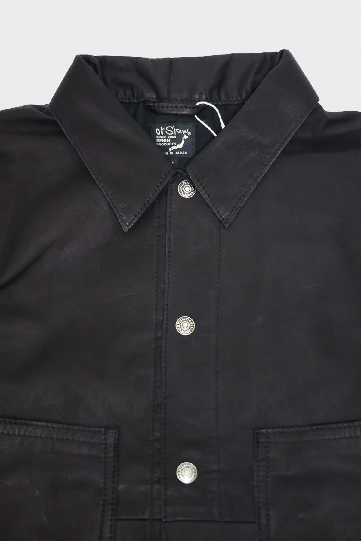 orSlow - Leather Utility Coverall - Black - Canoe Club