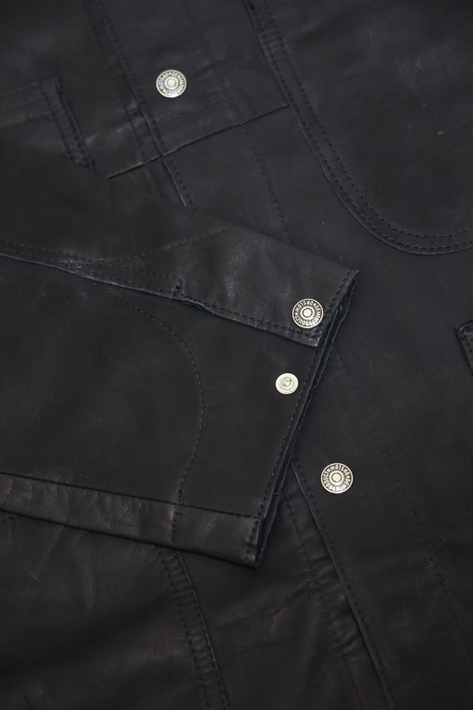 orSlow - Leather Utility Coverall - Black - Canoe Club