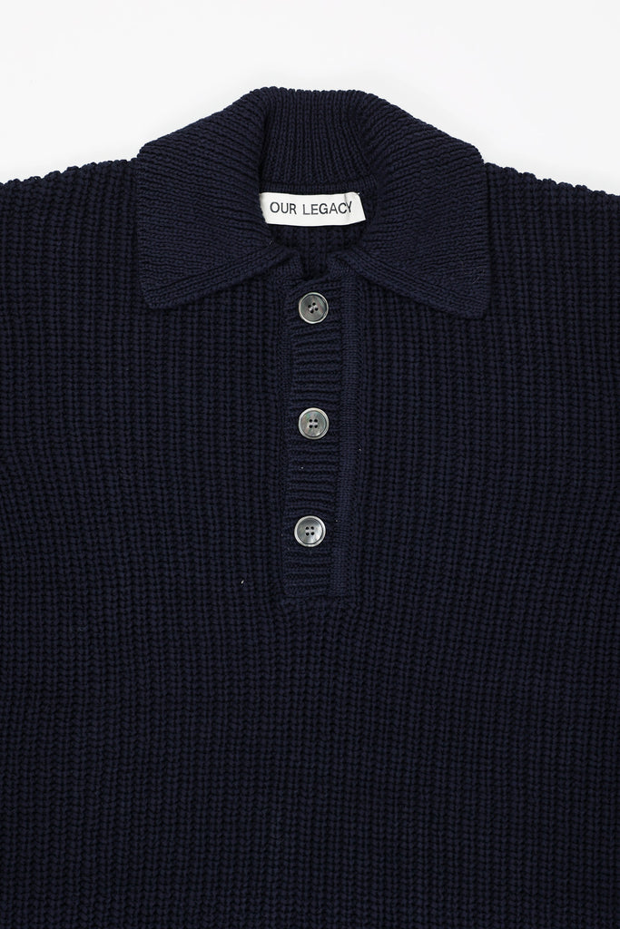 Our Legacy - Big Piquet - Navy Chunky Cotton Rib - Canoe Club