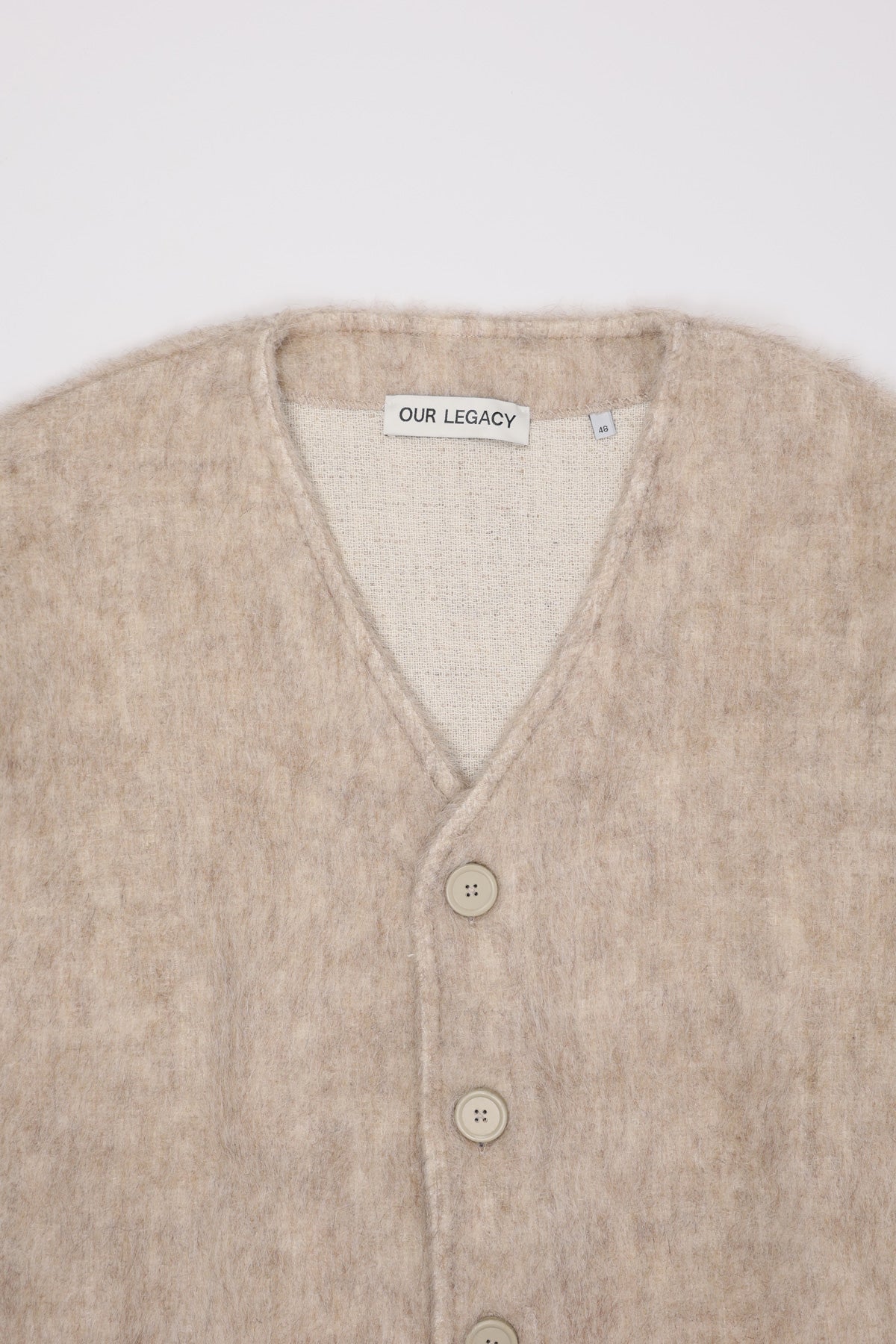 Cardigan - Antique White Mohair