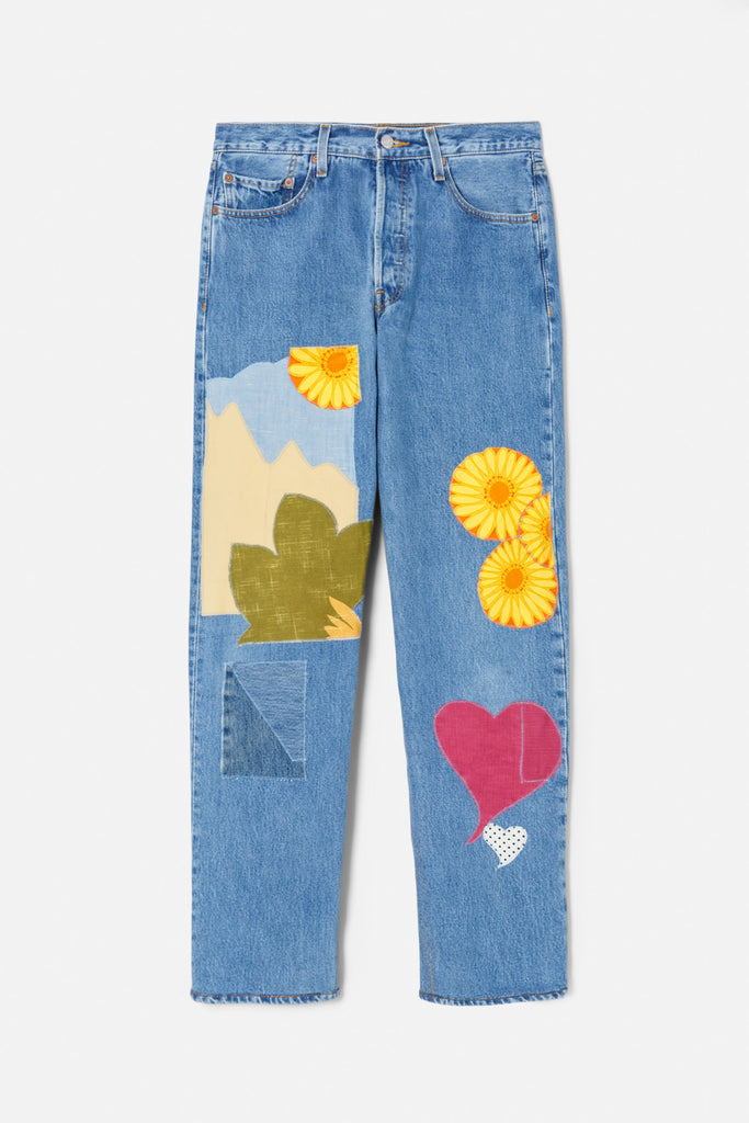 RE/DONE - Patched Up 501 Jeans - Indigo/Floral - Canoe Club
