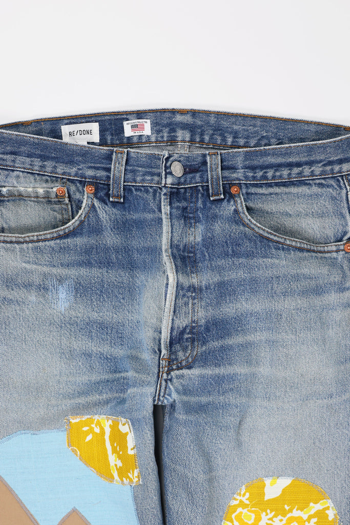 RE/DONE - Patched Up 501 Jeans - Indigo/Floral - Canoe Club