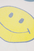 RE/DONE - Smiley Ringer Tee - Old White/Stone Blue - Canoe Club