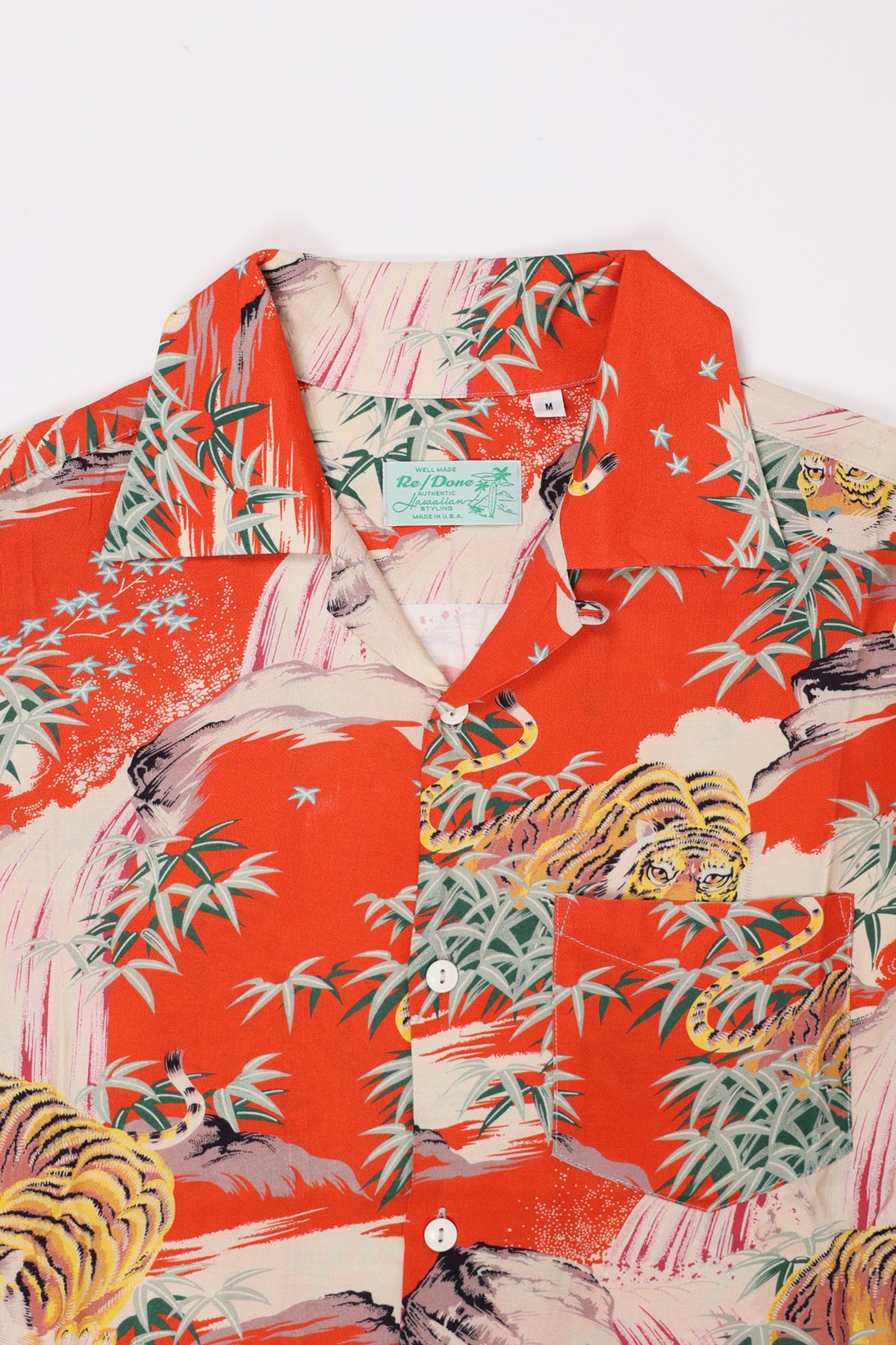 RE/DONE - Tiger Surf Rider Shirt - Red Tiger - Canoe Club