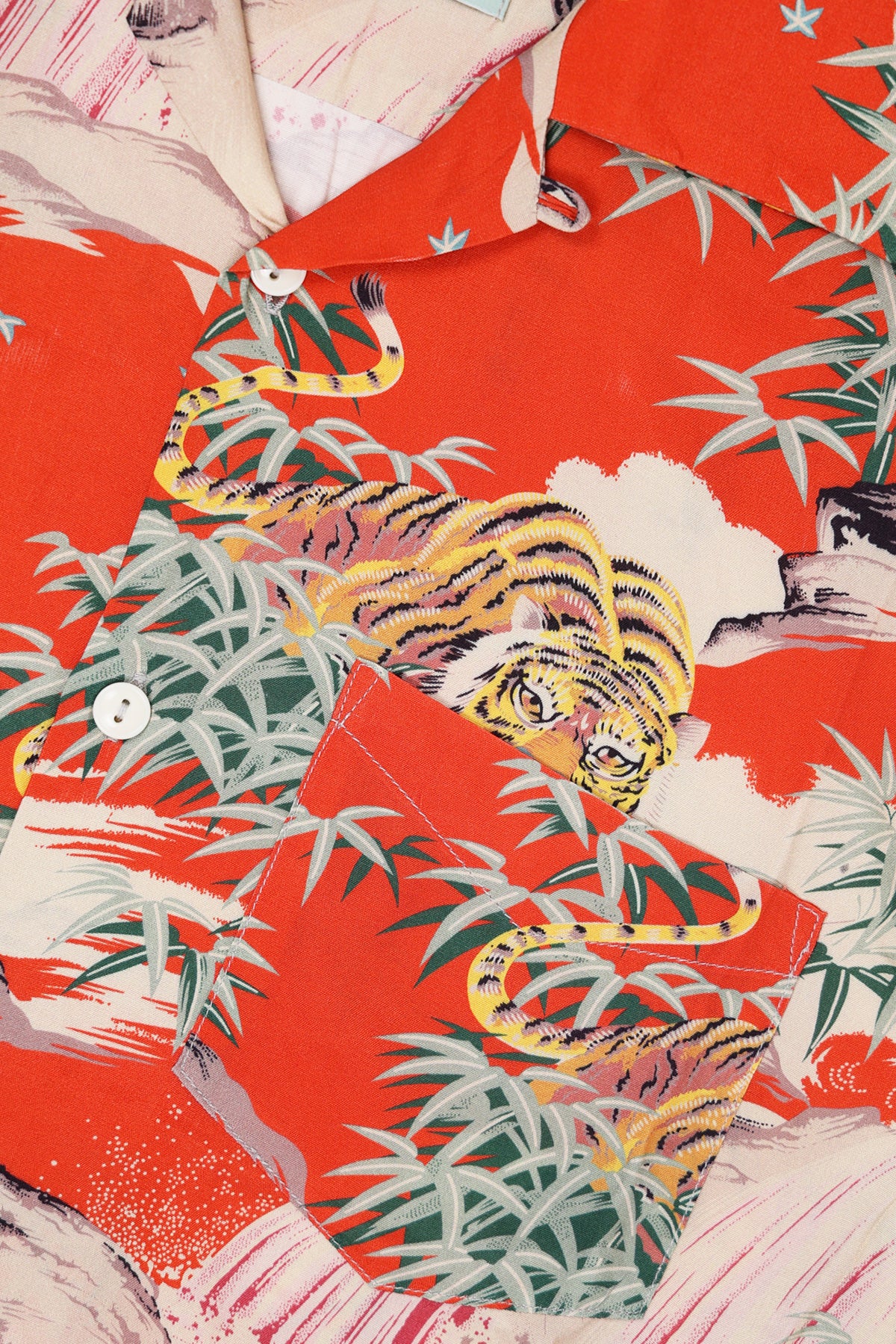 RE/DONE - Tiger Surf Rider Shirt - Red Tiger - Canoe Club