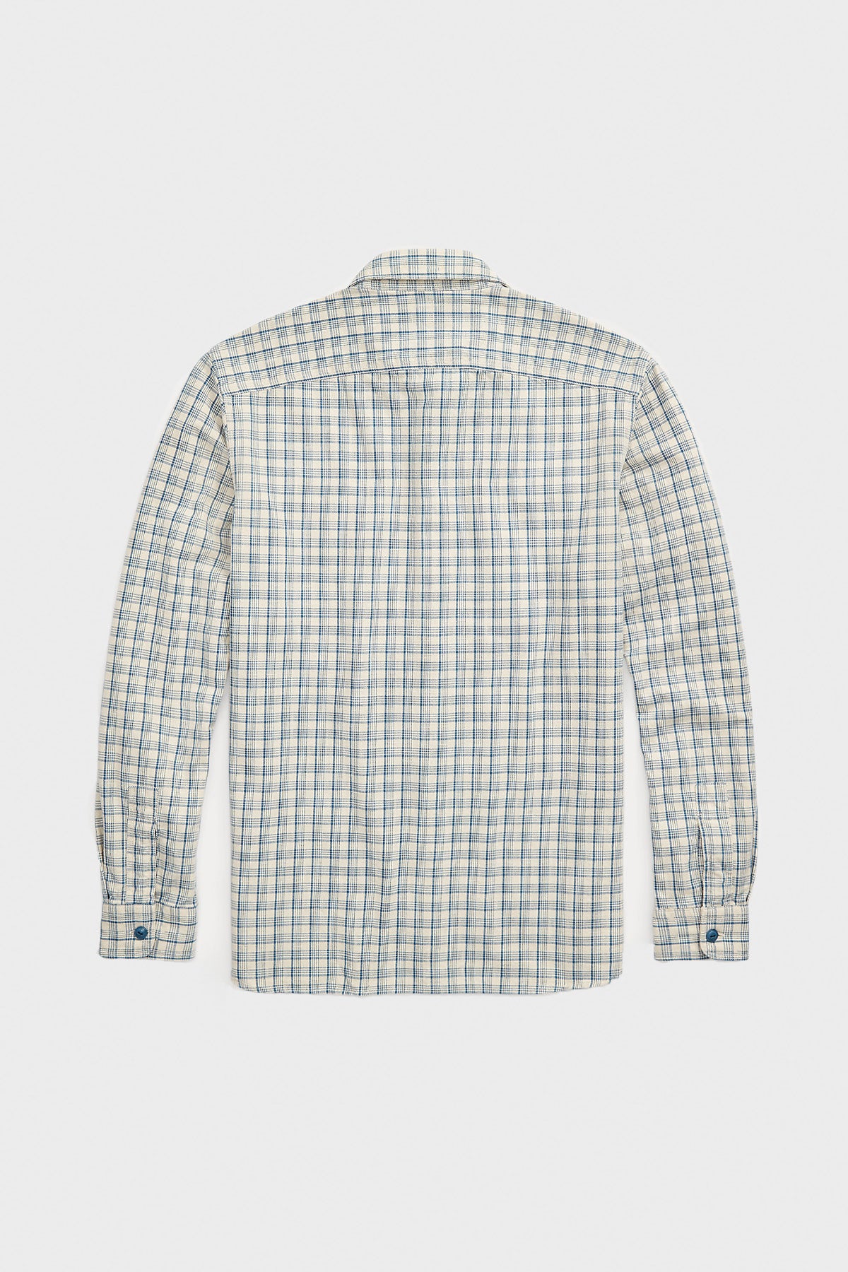 RRL - Alaska Western Shirt - Cream/Blue - Canoe Club
