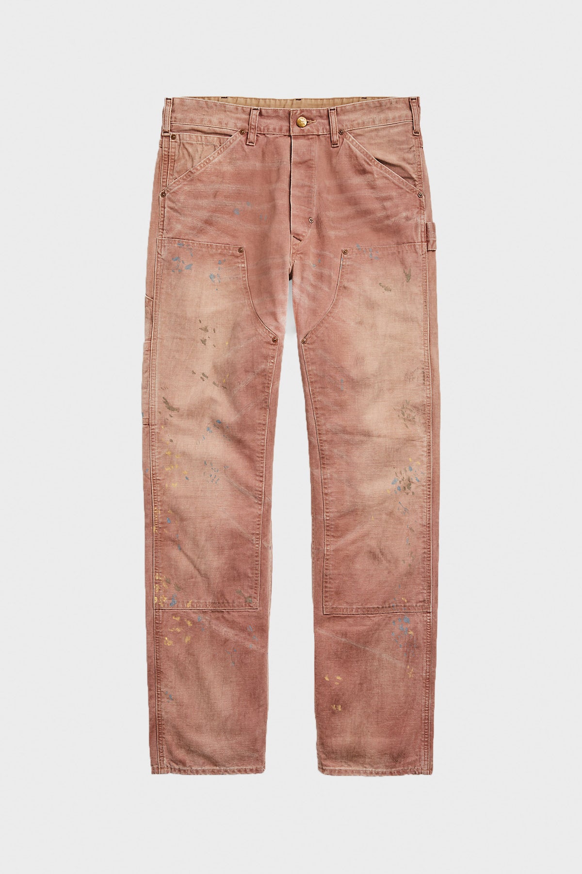 RRL - Distressed Canvas Carpenter Pant - Faded Mauve - Canoe Club