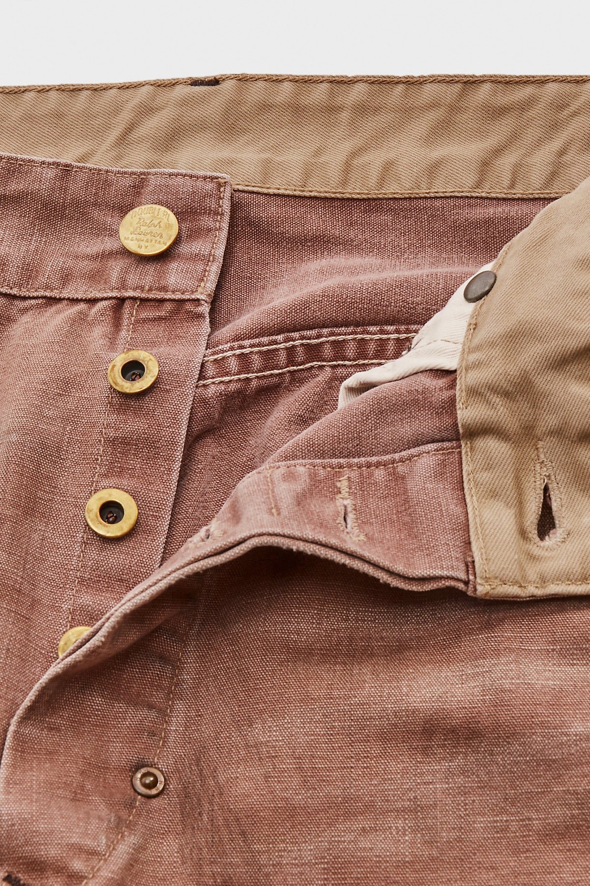 RRL - Distressed Canvas Carpenter Pant - Faded Mauve - Canoe Club