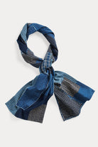 RRL - Indigo Patchwork Cotton-Linen Scarf - Indigo/Cream - Canoe Club