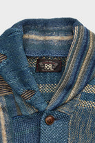 RRL - Indigo Patchwork Linen-Blend Cardigan - Indigo Multi - Canoe Club