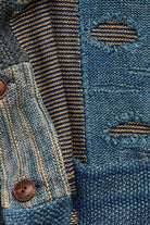 RRL - Indigo Patchwork Linen-Blend Cardigan - Indigo Multi - Canoe Club