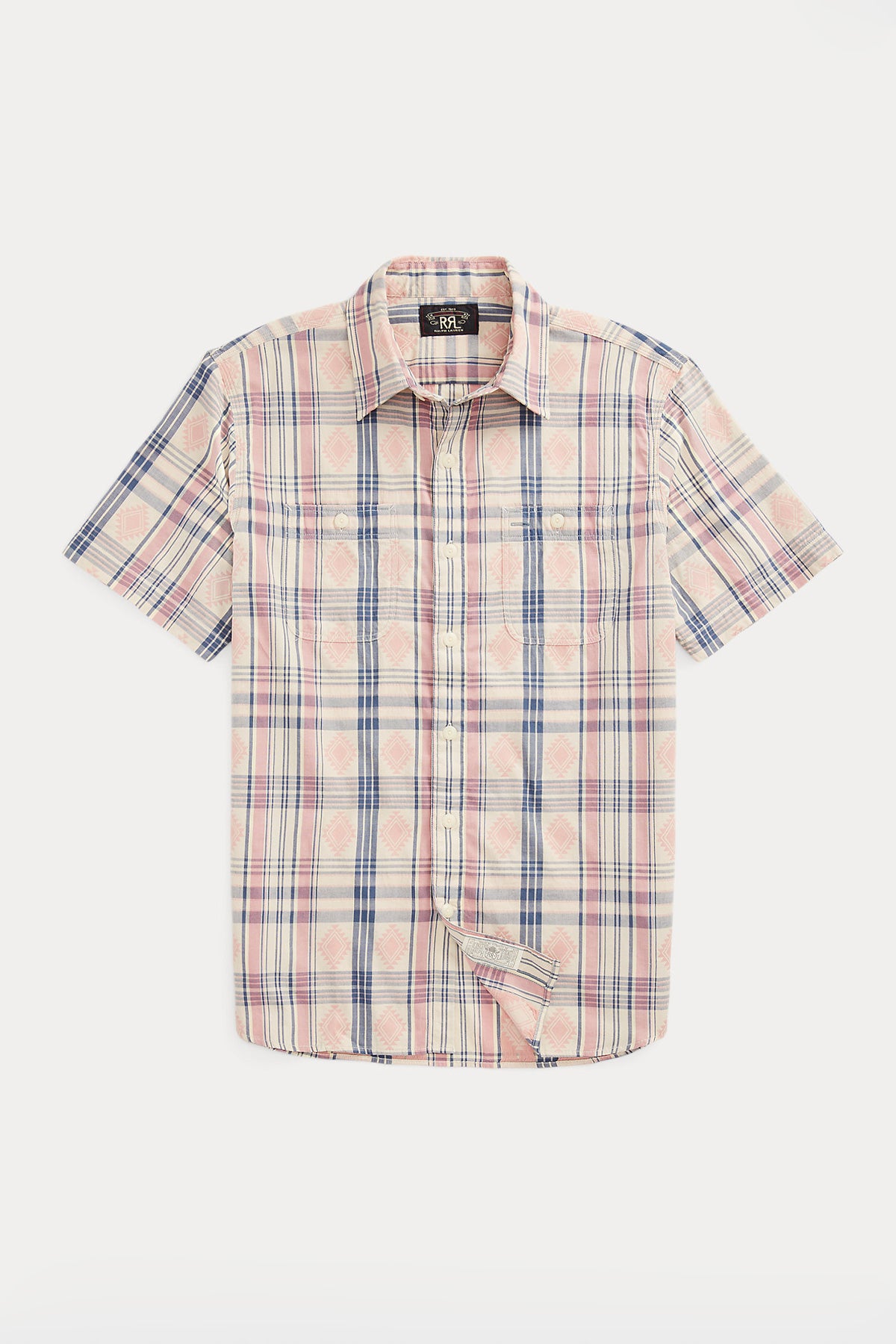 RRL - Jacquard Madras Workshirt - Blue/Multi - Canoe Club