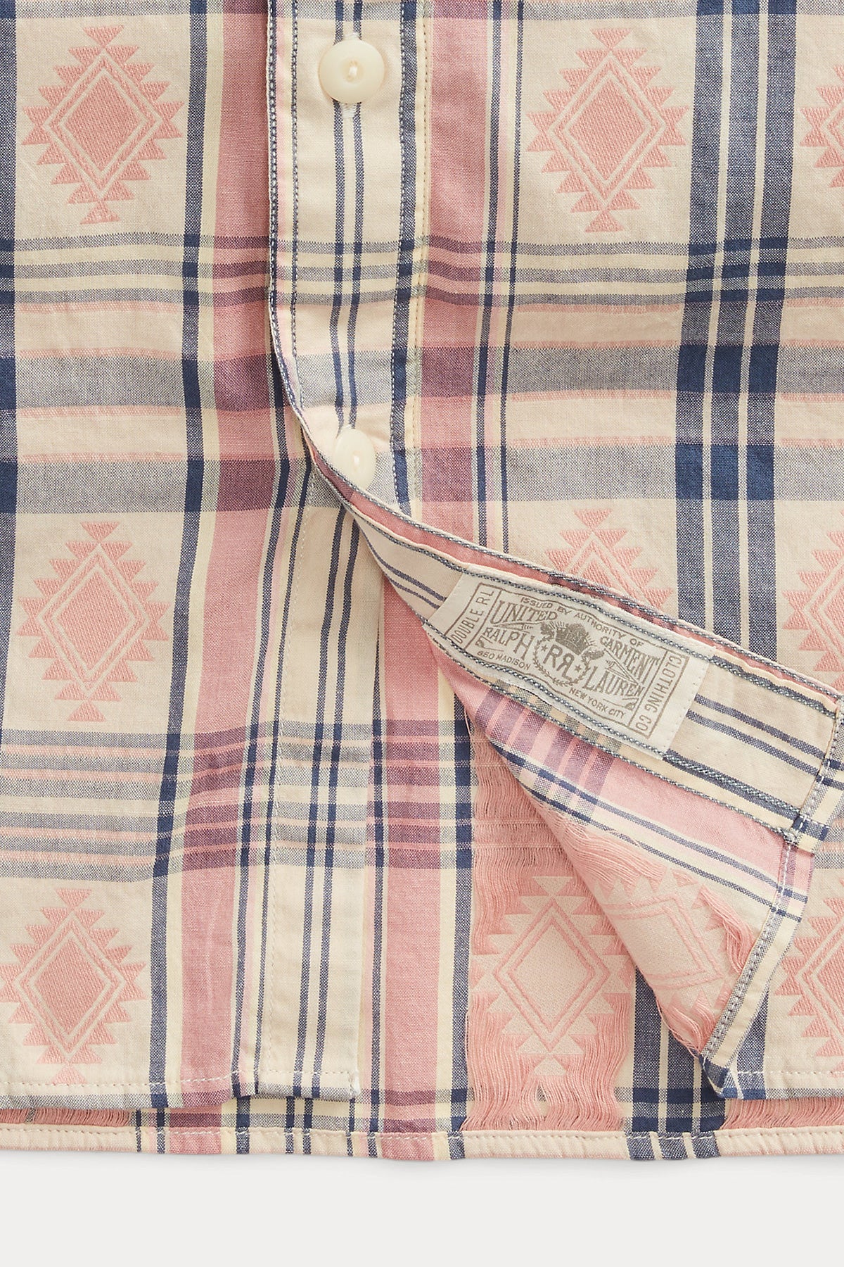 RRL - Jacquard Madras Workshirt - Blue/Multi - Canoe Club