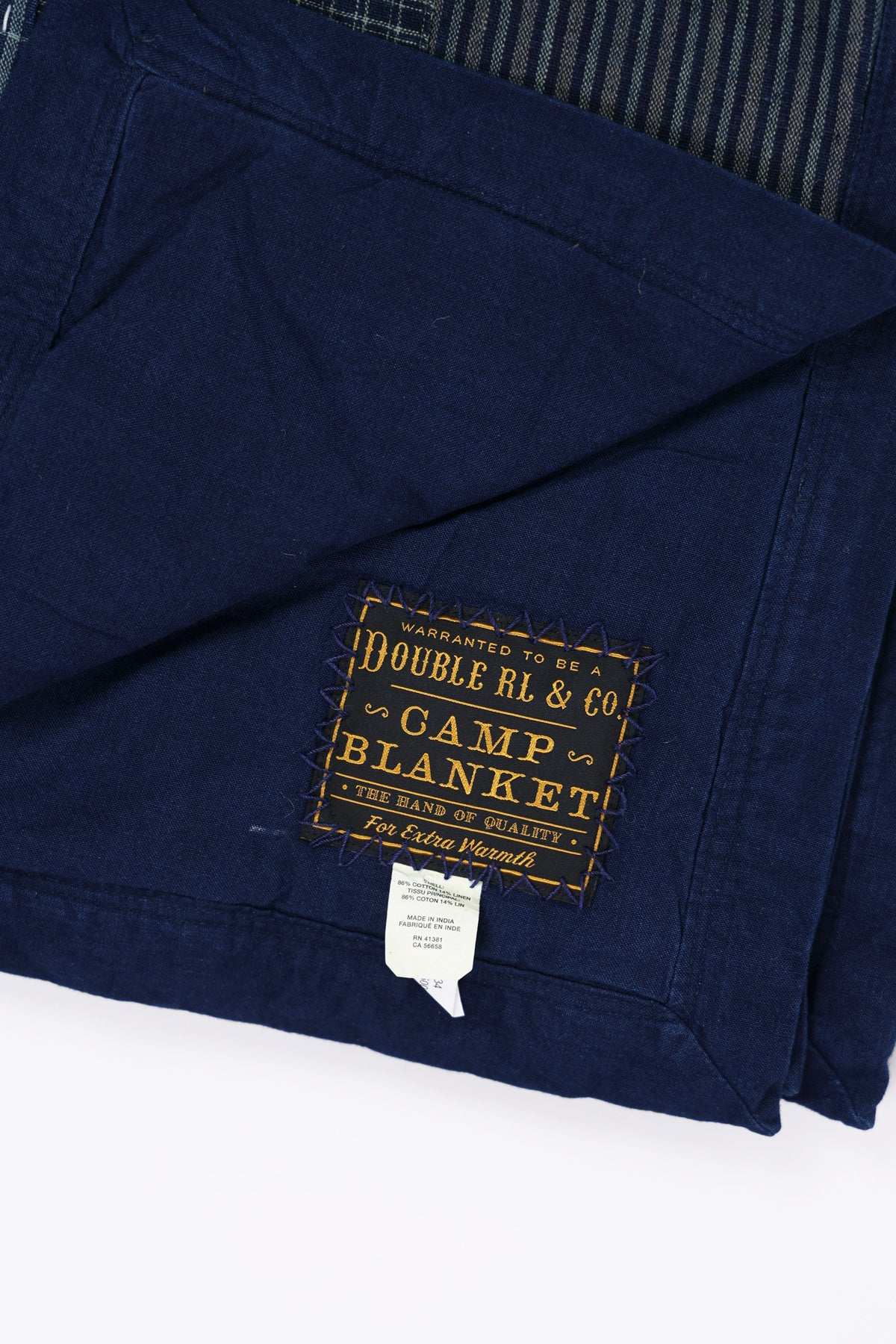 RRL - Patchwork Quilt - Indigo/Cream - Canoe Club