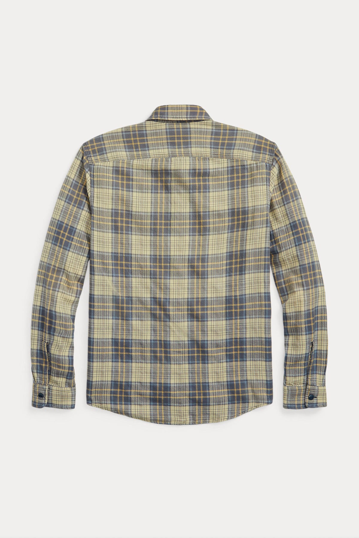 RRL - Plaid Twill Workshirt - Faded Blue/Yellow - Canoe Club