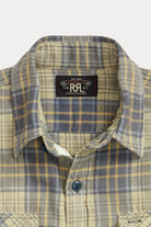 RRL - Plaid Twill Workshirt - Faded Blue/Yellow - Canoe Club
