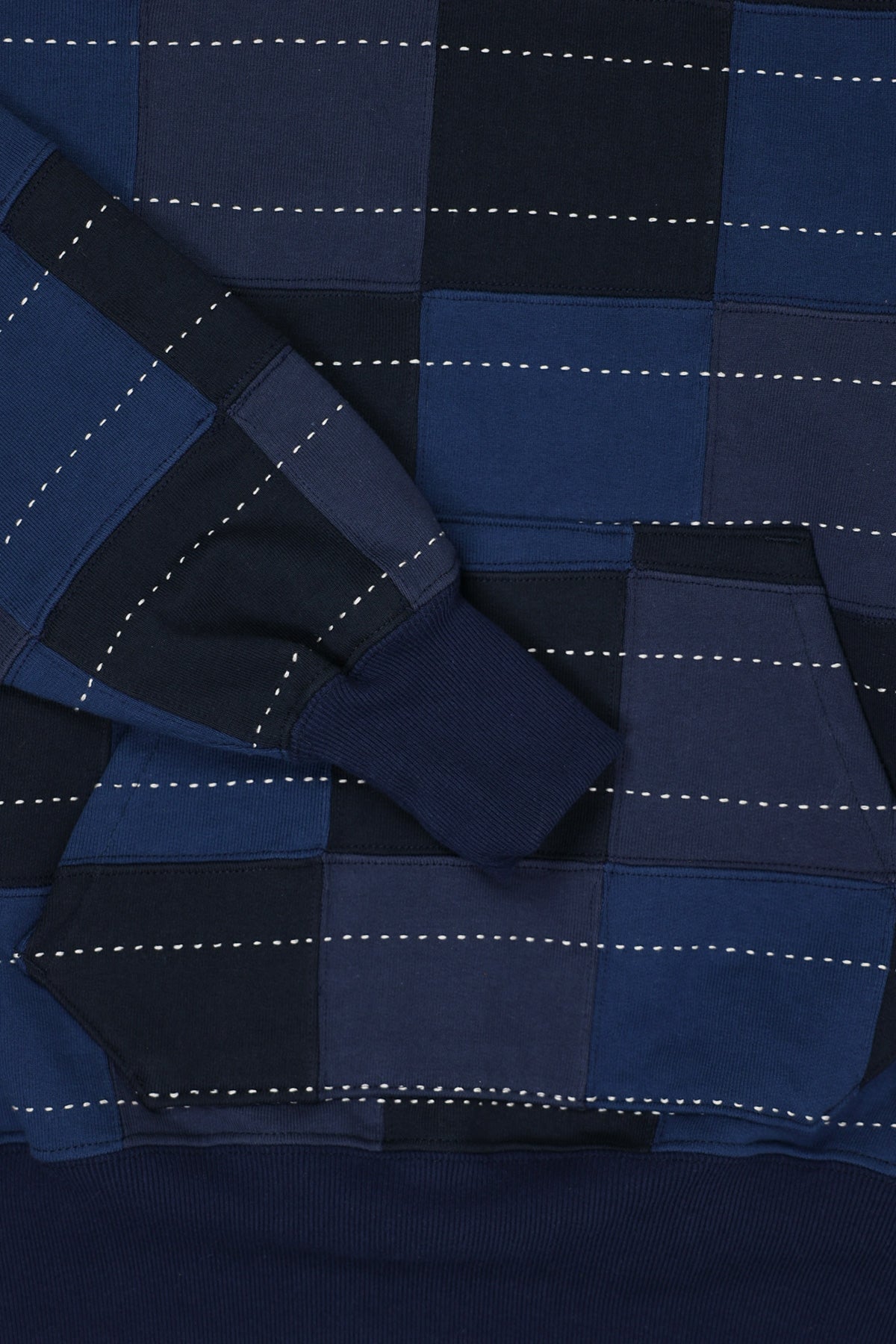 Samuel Zelig - Patchwork Hoodie - Blue - Canoe Club