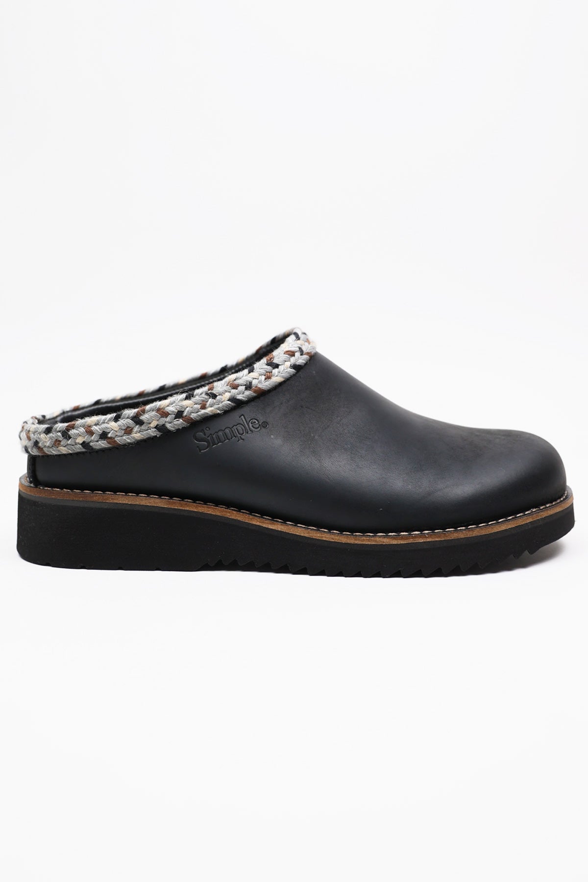 Simple - Original Clog - Leather - Black - Canoe Club