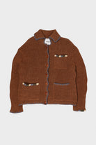 Story Mfg. - Grandad Cardigan Hand Knit - Brown - Canoe Club