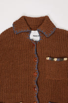 Story Mfg. - Grandad Cardigan Hand Knit - Brown - Canoe Club