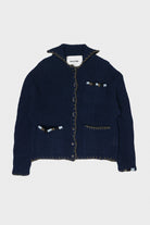 Story Mfg. - Grandad Cardigan Hand Knit - Indigo - Canoe Club