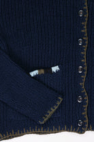 Story Mfg. - Grandad Cardigan Hand Knit - Indigo - Canoe Club