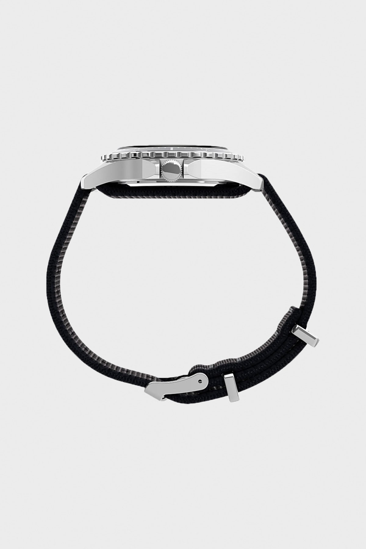 Timex - Navi XL Fabric Slip-Thru Strap Watch - Stainless/Navy - Canoe Club
