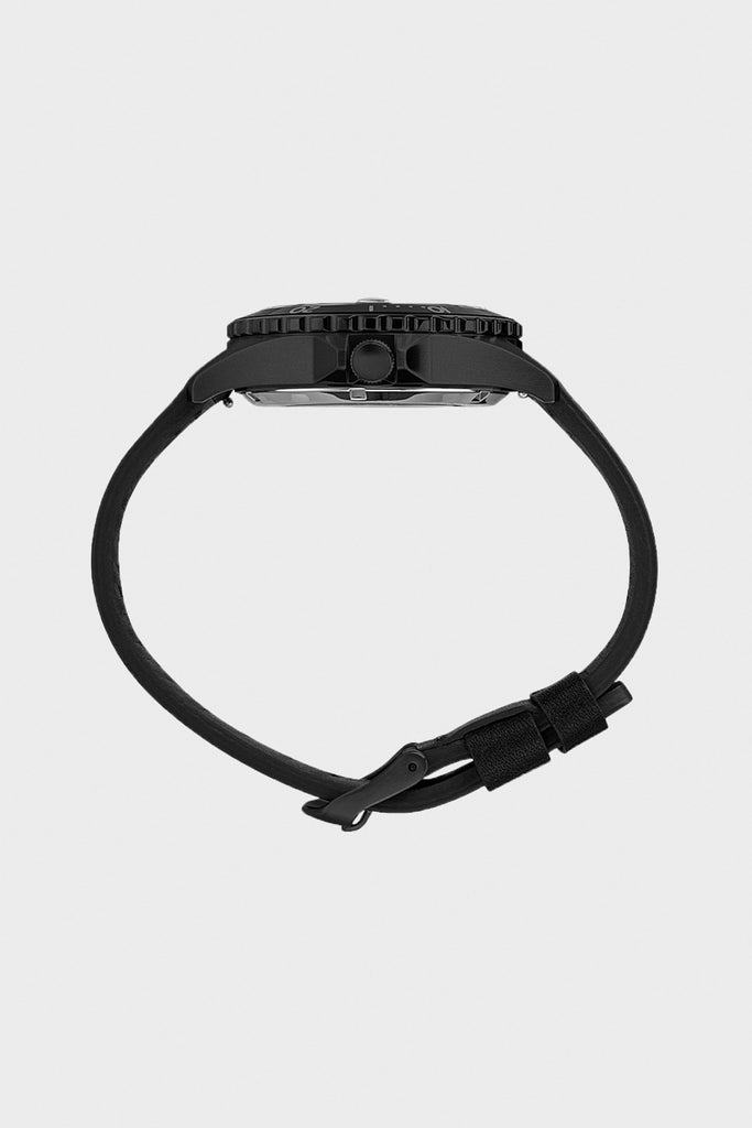 Timex - Navi XL Automatic Leather Strap Watch - Black/Black - Canoe Club