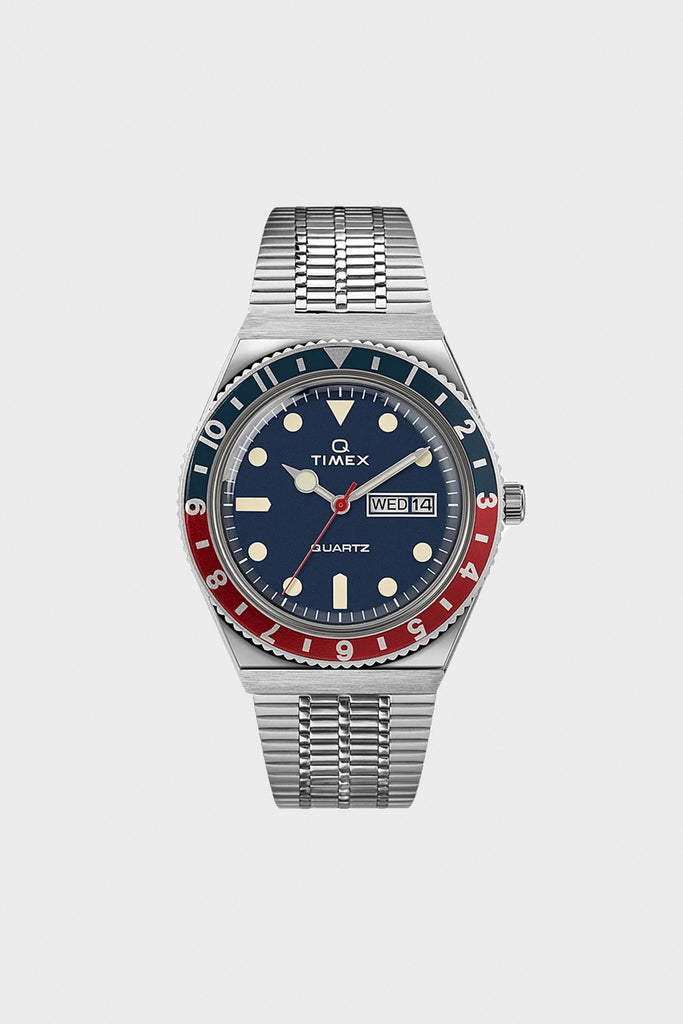 Timex - Q Reissue 38mm Stainless Steel Case - Blue - Canoe Club
