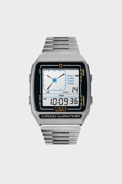 Timex Q Reissue Digital LCA 32.5mm | Stainless Steel | Canoe Club