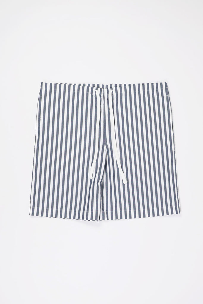 ts(s) - Block Stripe Drawstring Wide Shorts - Navy/White - Canoe Club