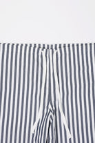 ts(s) - Block Stripe Drawstring Wide Shorts - Navy/White - Canoe Club