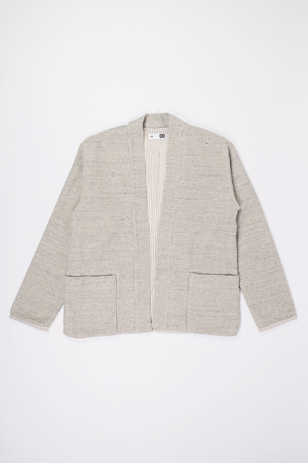 ts(s) - Honeycomb Jersey Lined Easy Cardigan - Beige - Canoe Club
